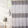 Frost Gray Woven Stripe Fabric Shower Curtain -Furniture Promotion Store 810460526 1