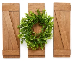Panel & Wreath 3-Piece Wall Decor Set -Furniture Promotion Store 810462578 1