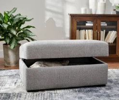 Parkdale Silver Storage Ottoman -Furniture Promotion Store 810465150 5