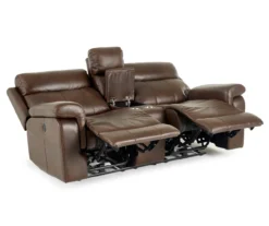 Wellsley Leather Power Reclining Console Loveseat 32 Wellsley Leather Power Reclining Console Loveseat -Furniture Promotion Store 810469259 2 1