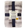 Broyhill Gray Plaid Velvet Plush Blanket -Furniture Promotion Store 810477869 1
