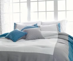 Vittorio Teal & Gray Comforter Set -Furniture Promotion Store 810485246 810485247 3
