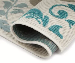 Broyhill Eastlake Teal & Gray Damask Outdoor Area Rug -Furniture Promotion Store 810497108 810497109 810497110 3 1