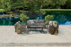Broyhill Eastlake Teal & Gray Damask Outdoor Area Rug -Furniture Promotion Store 810497110 1 1