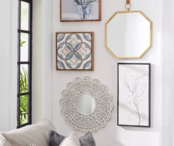 Gold Framed Octagonal Hanging Mirror -Furniture Promotion Store 810498693 810498698 810498702 810498695 810498384 1