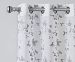 Broyhill Cassandra Floral Sheer Grommet Curtain Panel Pair -Furniture Promotion Store 810507479 3