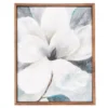 Framed White Floral Canvas -Furniture Promotion Store 810513213
