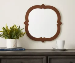 Brown Wooden Wall Mirror -Furniture Promotion Store 810513688 2