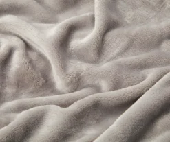 Gray Queen/King Velvet Plush Blanket -Furniture Promotion Store 810519405 810519406 2 2