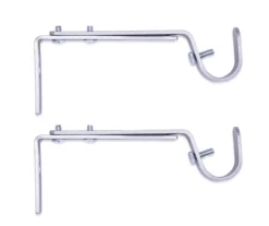 Legacy Satin Nickel Adjustable Curtain Rod Brackets, 2-Pack
