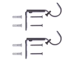 Legacy Brown-Black Adjustable Curtain Rod Brackets, 2-Pack -Furniture Promotion Store 810524291 7