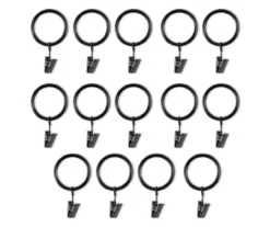 Legacy Brown & Black Curtain Rod Clip Rings, 14-Pack -Furniture Promotion Store 810524293 3
