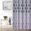 Pink, Gray & Black Medallion Fabric Shower Curtain -Furniture Promotion Store 810528236