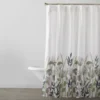 White & Green Floral Fabric Shower Curtain -Furniture Promotion Store 810528298
