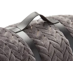 Atmosphere Gray Zigzag-Embossed Velvet King Blanket -Furniture Promotion Store 810531014 3