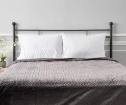 Atmosphere Gray Zigzag-Embossed Velvet King Blanket -Furniture Promotion Store 810531014 4