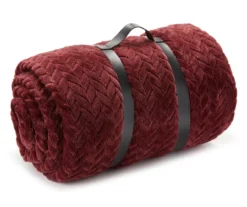 Tawny Port Jacquard Supreme Velvet King Blanket