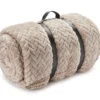 Tan Zigzag-Embossed Velvet King Blanket 1 Tan Zigzag-Embossed Velvet King Blanket -Furniture Promotion Store 810531017 810617578 2 1