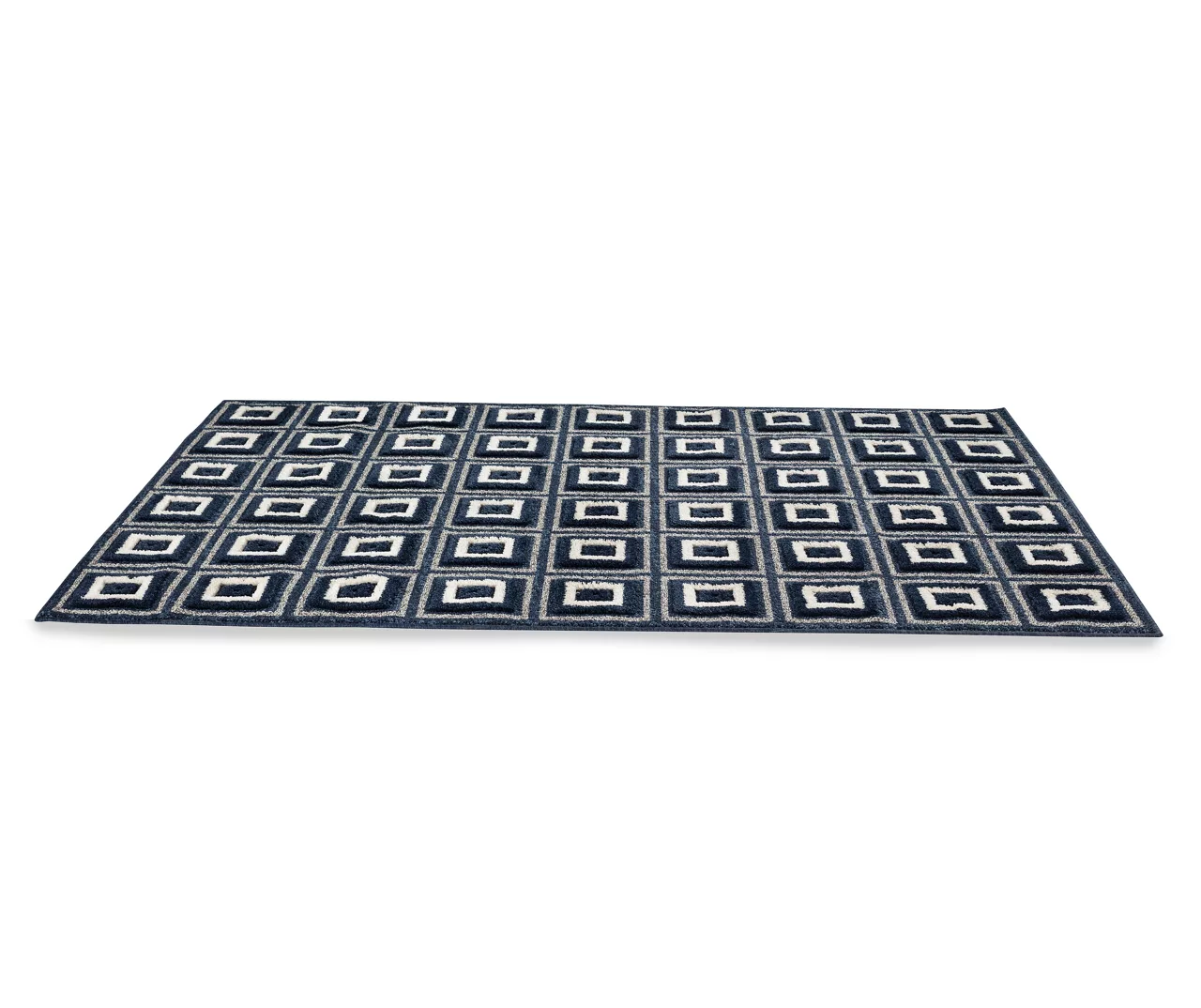 Broyhill Navy Square Pattern Klein Area Rug 4 Broyhill Navy Square Pattern Klein Area Rug - Image 2
