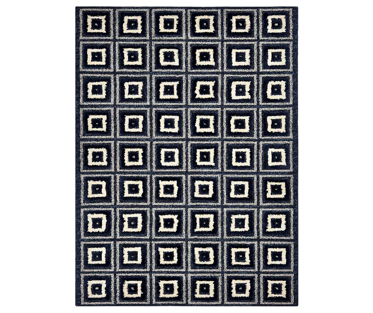 Broyhill Navy Square Pattern Klein Area Rug 3 Broyhill Navy Square Pattern Klein Area Rug