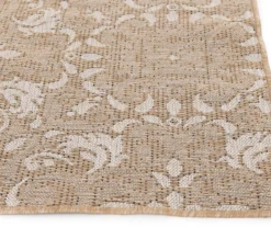 Broyhill Sandpointe Tan & Ecru Damask Outdoor Area Rug -Furniture Promotion Store 810546500 810546501 810546502 2 1