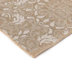 Sandpointe Tan & Ecru Damask Outdoor Area Rug, (5' X 7') -Furniture Promotion Store 810546500 810546501 810546502 3