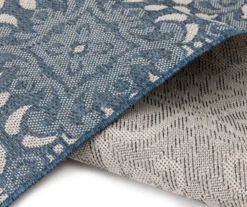 Broyhill Sandpointe Cobalt & Ecru Damask Outdoor Area Rug -Furniture Promotion Store 810546507 810546506 810546505 810546504 810546503 5