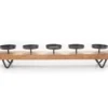 Wood & Metal 5-Tier Pillar Candle Holder -Furniture Promotion Store 810548907