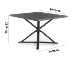Broyhill Autumn Cove Wood Look Square Steel Patio Dining Table -Furniture Promotion Store 810553658 99 2