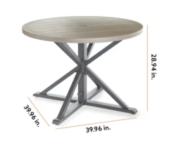 Sandpointe Neutral Steel Round Patio Dining Table -Furniture Promotion Store 810554377 99 2