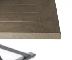 Autumn Cove Light Brown Wood Look Square Steel Patio Dining Table -Furniture Promotion Store 810557039 2 1