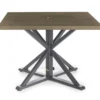 Autumn Cove Light Brown Wood Look Square Steel Patio Dining Table -Furniture Promotion Store 810557039 4 1