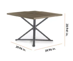 Broyhill Autumn Cove Wood Look Square Steel Patio Dining Table -Furniture Promotion Store 810557039 99 2