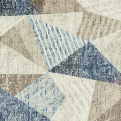 Broyhill Blue & Brown Modern Angles Accent Rug -Furniture Promotion Store 810557653 2