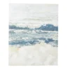 Blue & White Abstract Ocean 1 Wrapped Canvas