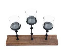 Black & Brown 3-Tier Votive Holder -Furniture Promotion Store 810561246 3