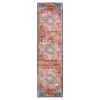 Cleo Rust & Blue Mandala Runner Rug, (2' X 7') -Furniture Promotion Store 810563287 1