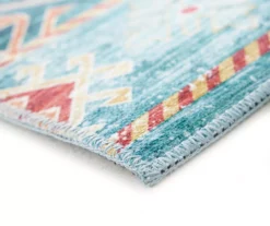 Caden Green & Orange Geometric Floral Runner Rug, (2' X 7') 6 Caden Green & Orange Geometric Floral Runner Rug, (2' X 7') -Furniture Promotion Store 810563288 1