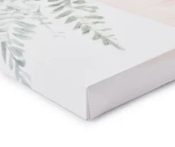 White & Green Embellished Cattail Wrapped Canvas -Furniture Promotion Store 810567733 810567732 1