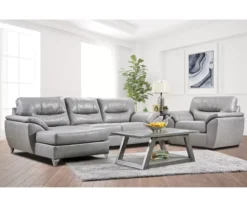 Clifton Ridge Stone Vegan Leather Swivel Chair -Furniture Promotion Store 810569859 810569860 810569861