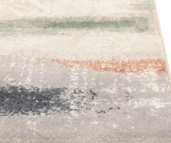 Hadlee Sand, Coral & Green Abstract Area Rug, (5' X 7') -Furniture Promotion Store 810586500 810586496 810586492 2 2