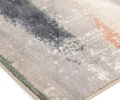 Hadlee Sand, Coral & Green Abstract Area Rug, (8' X 10') -Furniture Promotion Store 810586500 810586496 810586492 3
