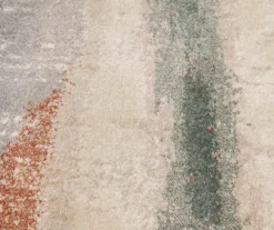 Hadlee Sand, Coral & Green Abstract Area Rug, (5' X 7') -Furniture Promotion Store 810586500 810586496 810586492 6 2