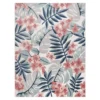 Broyhill Nauru Blue & Pink Floral Outdoor Area Rug -Furniture Promotion Store 810586608 810586609 810586610 A0 1 2 1