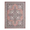 Braiden Orange & Navy Floral Medallion Outdoor Area Rug, (8' X 10') -Furniture Promotion Store 810587368 810587369 810587370 1 1