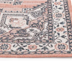 Broyhill Braiden Orange & Navy Floral Medallion Outdoor Area Rug -Furniture Promotion Store 810587368 810587369 810587370 2
