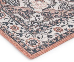 Broyhill Braiden Orange & Navy Floral Medallion Outdoor Area Rug -Furniture Promotion Store 810587368 810587369 810587370 3