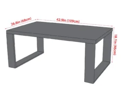 Chico Wood Look Steel Coffee Table -Furniture Promotion Store 810588211 X0 1