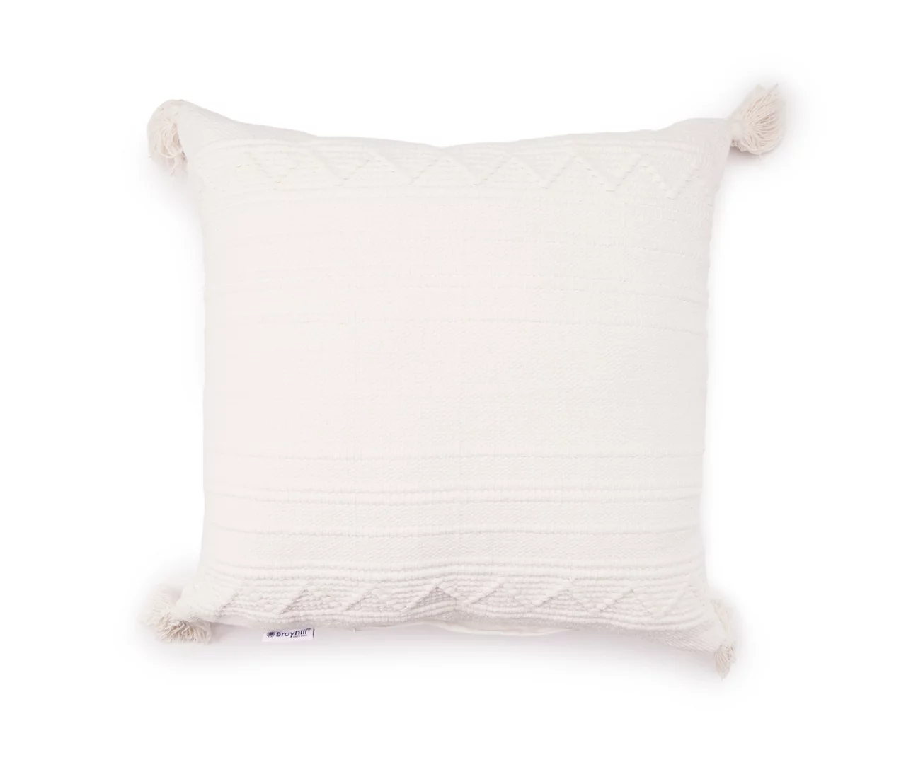 White Tamara Stripe Tassel-Accent Throw Pillow 3 White Tamara Stripe Tassel-Accent Throw Pillow