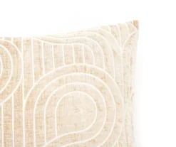 New Beginnings Brown Rice & White Loop Chenille Square Throw Pillow -Furniture Promotion Store 810591653 A8 1